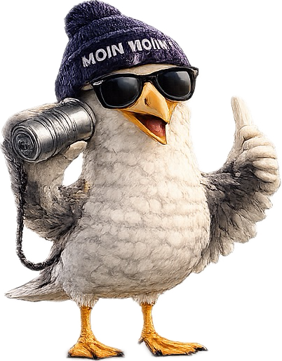 Norddeutsche Möwe als Maskottchen